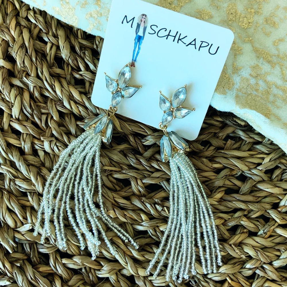 White Jasmine Inspired/Tassel Earrings (A4)
